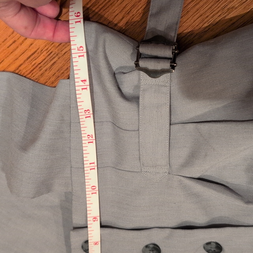 Misty Lane - Vintage 1970s Stylish Gray Buttoned Jumpsuit - Picture 10 of 14